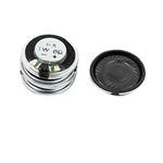 sourcing map 5Pcs 23mm Dia 8 Ohm 1W Metal Shell Ultra-Thin Internal Mini Speakers Loudspeaker