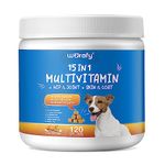 Glucosamine Treats for Dogs - 120 Soft Chews Duck Flavor -Chondroitin for Hip & Joint Health -Contains Dog Probiotics Support Digestive & Immune Support Advanced Hip and Joint Supplement for Dogs