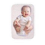 Lessy Messy Baby Changing Pad: Portable, Waterproof, Washable Polyester Pad (Peach, 20 x 30 inches)