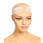 Elastic Wig Grip Headband, Non-Slip Wig Band, Wig Grip Band for Holding Women’s Wig and Scarf, Thinner Velvet Wig Grip (Nude color)