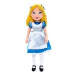 Disney Store Official Alice Soft Toy Doll, Alice in Wonderland, 42cm/16”, Cute Plush Cuddly Figure Wearing Classic Dress and Apron, Features Soft Hair with 3D Bow - Suitable for Ages 0+