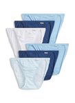 Jockey Women's Underwear Elance String Bikini - 6 Pack, White/Boardwalk Stripe/Marina Blue/Blue Stardust/Marina Blue/Blue Stardust, 5