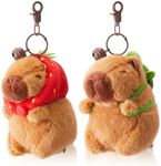 Simgoing 2 Pcs Capybara Plush Keych