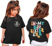 Big Sister Shirt Toddler in My Big Sister Era Tees Shirt Concert Letter Print T Shirt Retro Girls Short Sleeve Tops