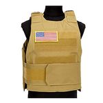 Airsoft Tactical Vest for Light Outdoor CS Training Protective Breathable Vest (Size Adjustable)