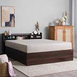 Sleepyhead Bed ES | Engineered Wood Queen Size Bed with Box Storage (Chestnut Dark)