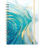 Diary 2025 - Diary 2025 Week to View A5, from January 2025 to December 2025, Twin-wire Binding - Blue, 21.5 x 15.5 x 1.5 cm