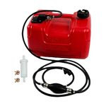 Fudatong Portable Boat Fuel Gas tank 12L 3 Gallon Marine Outboard Gas Tank with Connector