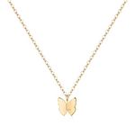 TINGN Butterfly Initial Necklace for Teen Girls - Dainty 14K Gold Filled Initial Butterfly Necklace Handmade Alphabet Letter L Pendant Butterfly Choker Necklace for Women Girls Jewelry(L)