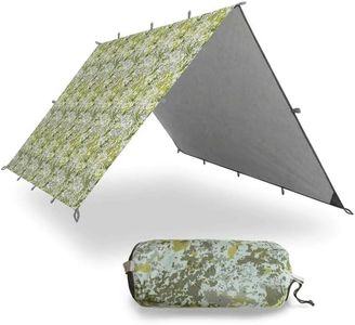 AquaQuest Safari Camping Tarp - Lightweight Durable Rain Fly - Waterproof Camping Essentials for Hiking, Backpacking & Hammock, 3 x 3 m, Boulder Camo