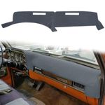 HanLanKa Dash Cover Mat for 1973-1980 Chevy Chevrolet C10 C20 C30 K10 K20 K30 Suburban K5 Blazer Pickup,GMC Jimmy C/K 15 25 35 1500 2500 Suburban Sierra,Dashboard Pad Carpet(73-80 Dark Gray)