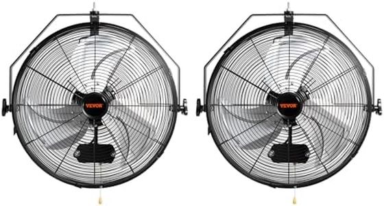 VEVOR Wall Mount Fan, 2 PCS 18 inch Waterproof, 3-speed High Velocity Max. 4000 CFM Industrial Wall Fan for Indoor, Commercial, Residential, Warehouse, Greenhouse, Workshop, Basement, Garage,Black