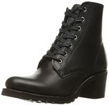 Frye Women's Sabrina 6g Lace Up Combat Boot, Black, 6.5 UK