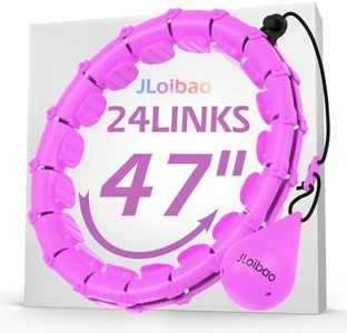 JLoibao Weighted Hula Circle with 24 Links for Adults Weight Loss, Infinity Fitness Hoop Plus Size, for Women Smart Exercise Equipment