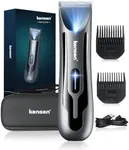 kensen Body Hair Trimmer for Men - Groin & Pubic Hair Trimmer with Ceramic Blades, Manscape Body Shaver for Men with LED Light Ball Shaver IPX7 Waterproof Wet/Dry Rechargeable Body Trimmer Mens Gift