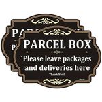 Parcel Box Please Leave Packages and Deliveries Here Signs 25 x 18 cm Parcel Signs Package Signs Delivery Signs Metal Reflective Sturdy Rust Aluminum Waterproof Durable Outdoor