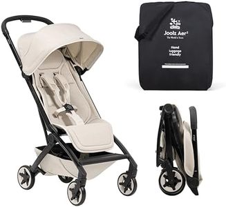 Joolz Aer2 Lightweight Travel Stroller for Baby & Toddler – One-Hand Fold, Compact Carry-On Airplane Approved, Reclining Seat, UPF 50+ Canopy, Travel Pouch, Baby Net – Calming Beige