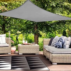 HAIKUS Voile d'ombrage Imperméable Rectangulaire 2x3m, Toile Ombrage PES Résistant à l'eau, Filet dombrage Rectangle 3x2m, Résistant 98% Protection Rayons UV pour Patio Extérieur, Gris Graphite 2x3