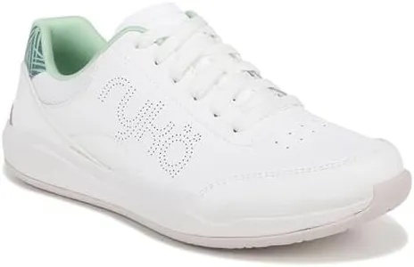 Ryka Womens Courtside Pickleball Sneakers White/Green Palm 9 W