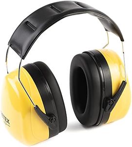 PRETEX Ear Defenders with SNR 34dB - Lightweight Ear Muffs Protection for Adults - Adjustable Noise Canceling Headphones - Over Ear Earmuffs for Work or Home - Yellow