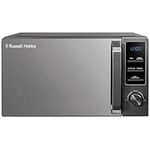 Russell Hobbs 20 Litre 800W Dark Steel Digital Microwave with 8 Auto Cook Menus & Deforst Function, 5 Power Levels, Integrated Timer, Mirror Door & Easy Clean RHM2028DS