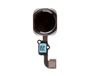 BringUAll Replacement Fingerprint Sensor Finger Print Home Return Key Menu Button Flex Cable Compatible with iPhone 6 Plus/6+ Black (Without Touch ID)