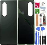 Galaxy Z Fold 3 Back Glass Cover Housing Door Replacement with Pre-Installed Tape for Samsung Galaxy Z Fold 3 5G + Tools (Phantom Green)