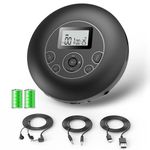 DESOBRY Portable CD Player, Personal CD Player 7 Hour Battery Playtime, Compact Discman CD Player with Earphone, Hold Lock and Anti-Skip Function, Car CD Player with AUX