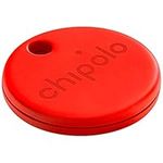 Chipolo One (2020) Bluetooth Tracker for Keys Object Locator, Out of Range Alerts and Other Free Features, Compatible with iOS and Android (Red)