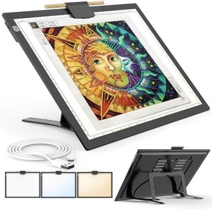 A3 Light Board for Diamond Painting, Rechargeable Battery Light Pad, Magnetic Tracing Light Box, Ultra-Thin Copy Board with 3 Colors& 6 Levels Adjustable Brightness for Drawing, Sketching, Animation