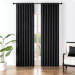 Joydeco Black Blackout Curtains 96 