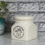 Home Centre Dolomite Beautiful Home Tea Canister- Beige