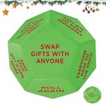 Santa Swap Gift Exchange Dice,3 * 3in Exchange Gifts Dice Family Game,Christmas Party Gift Exchange Dice Game for Boys and Girls