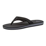 Quiksilver Men's Carver Suede Flip Flops, Multicolor Solid Black, 10 UK