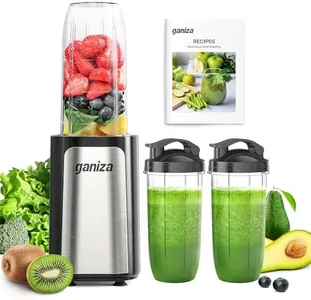 Ganiza Smoothie Blenders, 14Pcs Personal Blender for Shakes and Smoothies for Kitchen with 3 Portable Blender Cups (1x24oz & 2X17oz), Single Serve Smoothies Maker for Juices, Nutritious Recipe