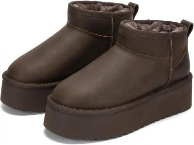 Project Cloud 100% Genuine Leather Ankle Boots for Women - Anti-Slip Memory Foam Insole Womens Boots - Lightweight Winter Womens Shoes, Ankle Booties for Women (Huggy, BRWNDIS,9)