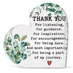 Janter Thank You Gifts - Heart-Shaped Acrylic Desk Decor With Appreciation Message For Women, Teacher, Coworkers, Friend, Boss - Ideal Birthday, Christmas & Office Present For Teachers & Friends