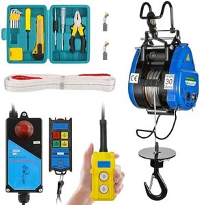 Mxmoonant Fast Electric Hoist 1100lb, 39ft/min Electric Winch Crane 98ft Lifting Height with 2 Control Methods for Garage Repair Shop Construction 110V