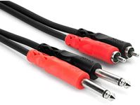 Hosa Technology CPR-203 Audio Cable 3 m 2 x RCA 2 x 6.35 mm TS Black – Audio Cables (2 x RCA, 2 x 6.35 mm TS, 3 m, Black)