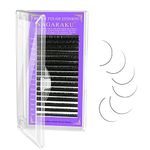 NAGARAKU Eyelash Extensions Individual Lashes 0.10mm Thickness Premium Classic Matte Black Synthetics Lashes 16 Rows Natural Professional Beauty Salon Supplies (10mm, 0.10 C)