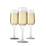 TOSSWARE POP 6oz Stemmed Flute Set of 12, Premium Quality, Recyclable, Unbreakable & Crystal Clear Plastic Champagne Glasses, 12 Count (Pack of 1)