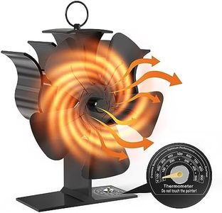 linenix 2024 Update Stove Fan, 5 Blades Log Burner Fan for Wood Burning Stove, Silent Operation - Eco-Friendly Circulation - Ideal Efficient Heat Distribution for Log Burner Fireplace and Wood Burner