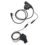 Renastar Finger Push to Talk Button U94 Ptt Radio Adapter to 3.5mm for Kenwood Baofeng(Civilian Wiring,Black