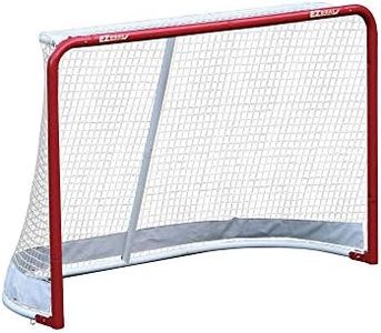 EZGoal Hockey Folding Pro Goal, 2-Inch, Red/White – On Goal Net,67708