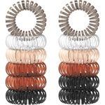 12 PCS Spiral Hair Ties, Plastic Hair Coil Bands, Phone Cord Hair Ties, Hair Ties, Spiral Hair Bands, Coil Hair Ties, Elastics Hair Ties for Girls, Hair Bands for Women