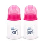 Mee Mee 60ml Easy Flo Premium Baby Feeding Bottle (Pink, Pack of 2)