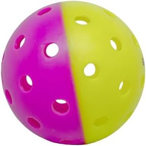 GAMMA Two Tone Training Pickleball Balls, High Visibility Outdoor Pickleballs, Ideal for All Levels of Play, Green/Purple 12 Bag