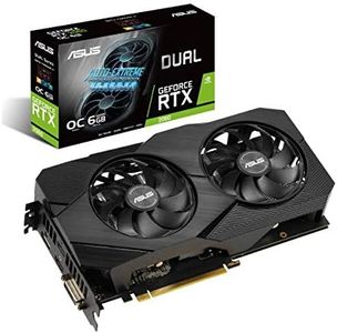 ASUS GeForce RTX 2060 Overclocked 6G GDDR6 Dual-Fan EVO Edition VR Ready HDMI DisplayPort DVI Graphics Card (DUAL-RTX2060-O6G-EVO) (Renewed)