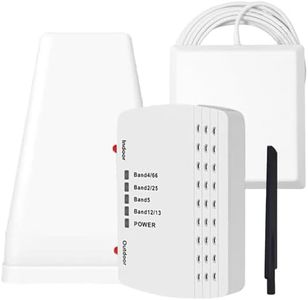 Cell Phone Signal Booster for Home, Up to 6000 Sq.Ft,Cell Phone Signal Booster with 2 Indoor Antennas for Band 66/2/4/5/12/17/13/25