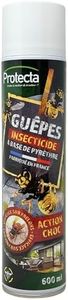 Protecta® Aérosol Insecticide Guêpes & Frelons 600 ml – Action Choc – Portée Longue Distance – Formule à base de Pyrèthre – Efficacité Jusqu’à 10 Jours